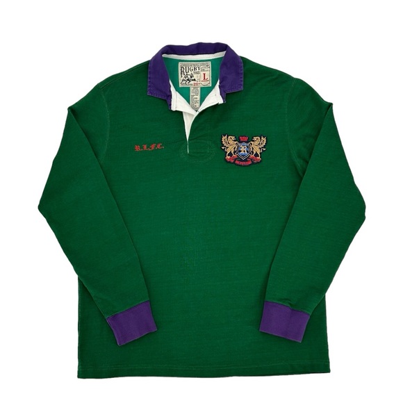 Ralph Lauren Other - Vintage Ralph Lauren Men’s Long Sleeve Rugby Shirt Size Large